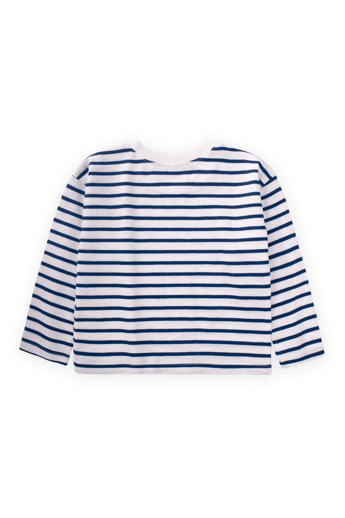 Striped seasonal t-shift 1-10 years old navy blue