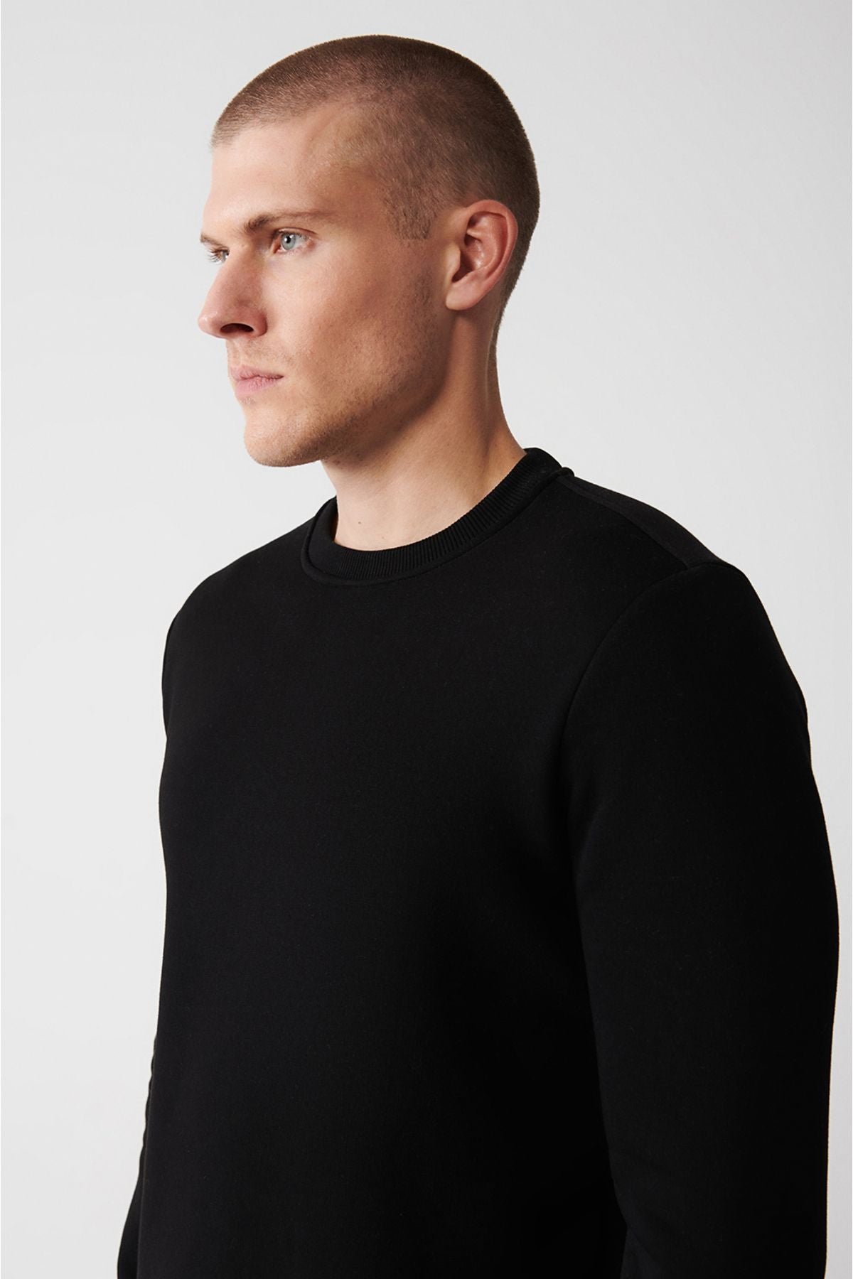 Men's black bike collar 3 -IP Cotton Sweatshirt E001017
