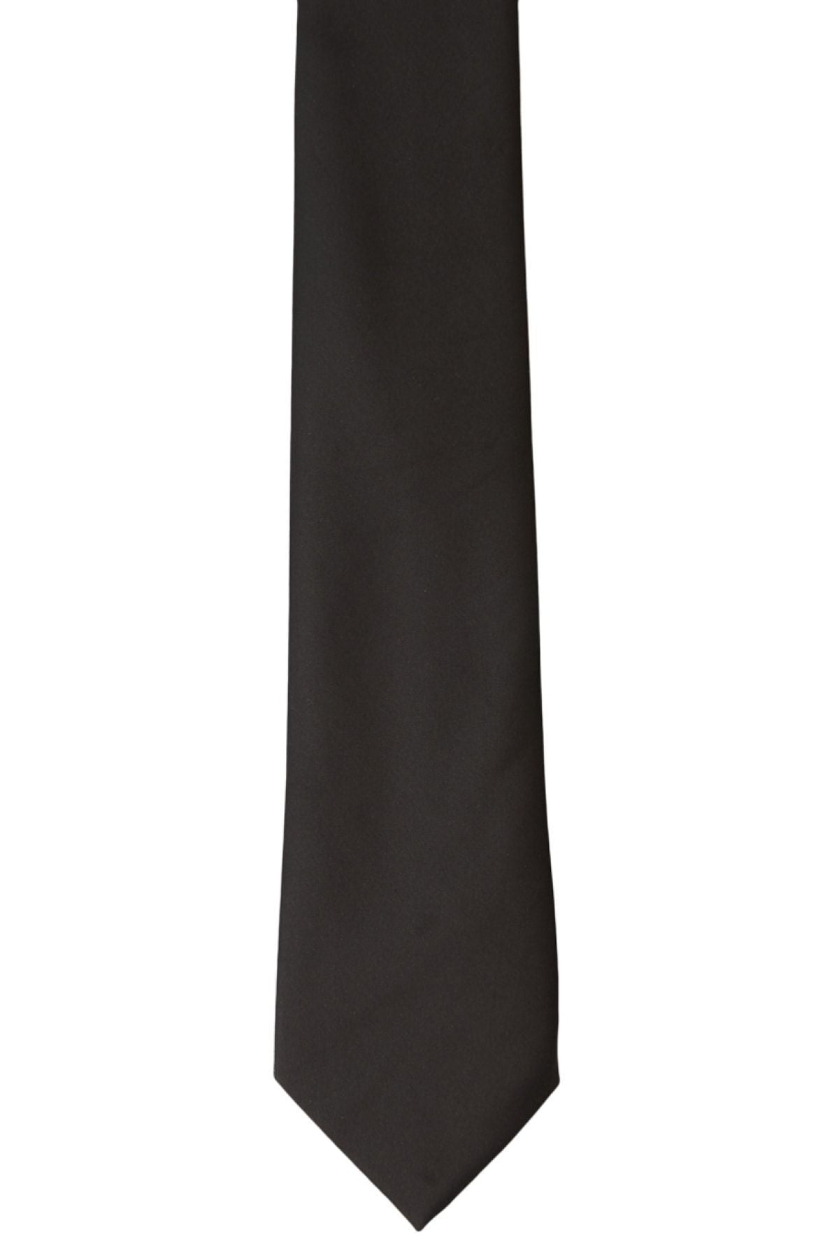 Men's black tie without patterns