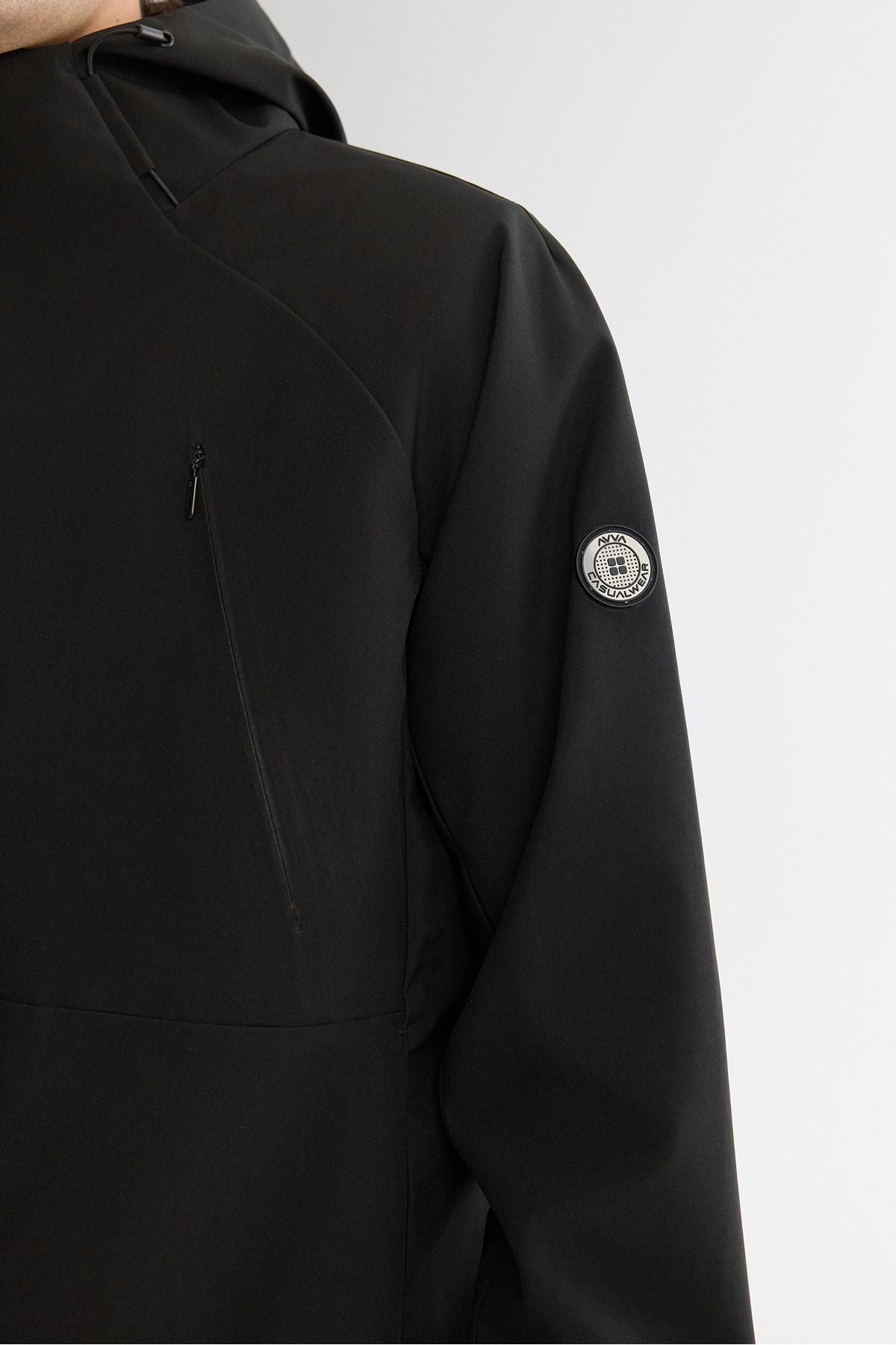 Men's Black Hopedwater Water Protector Windproof Magnet Closing Thin Mont A42y6083