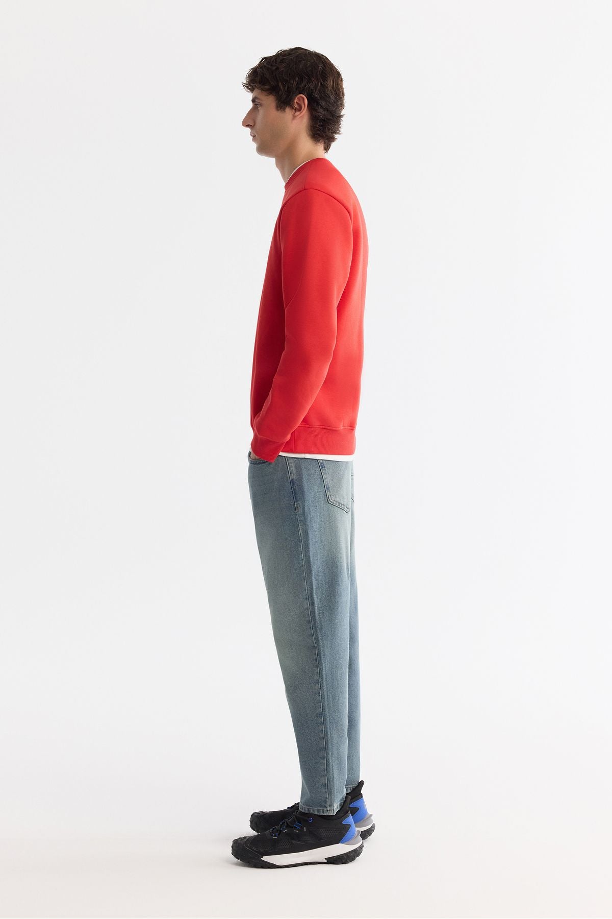 Men's Red Bicycle Neck Içi 3 -IP Sweatshirt B001033