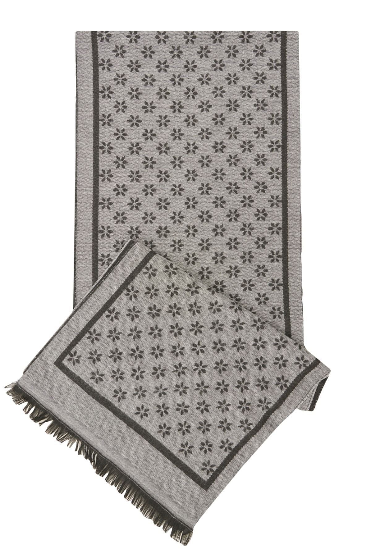 Men's black - gray patterned knitting weft