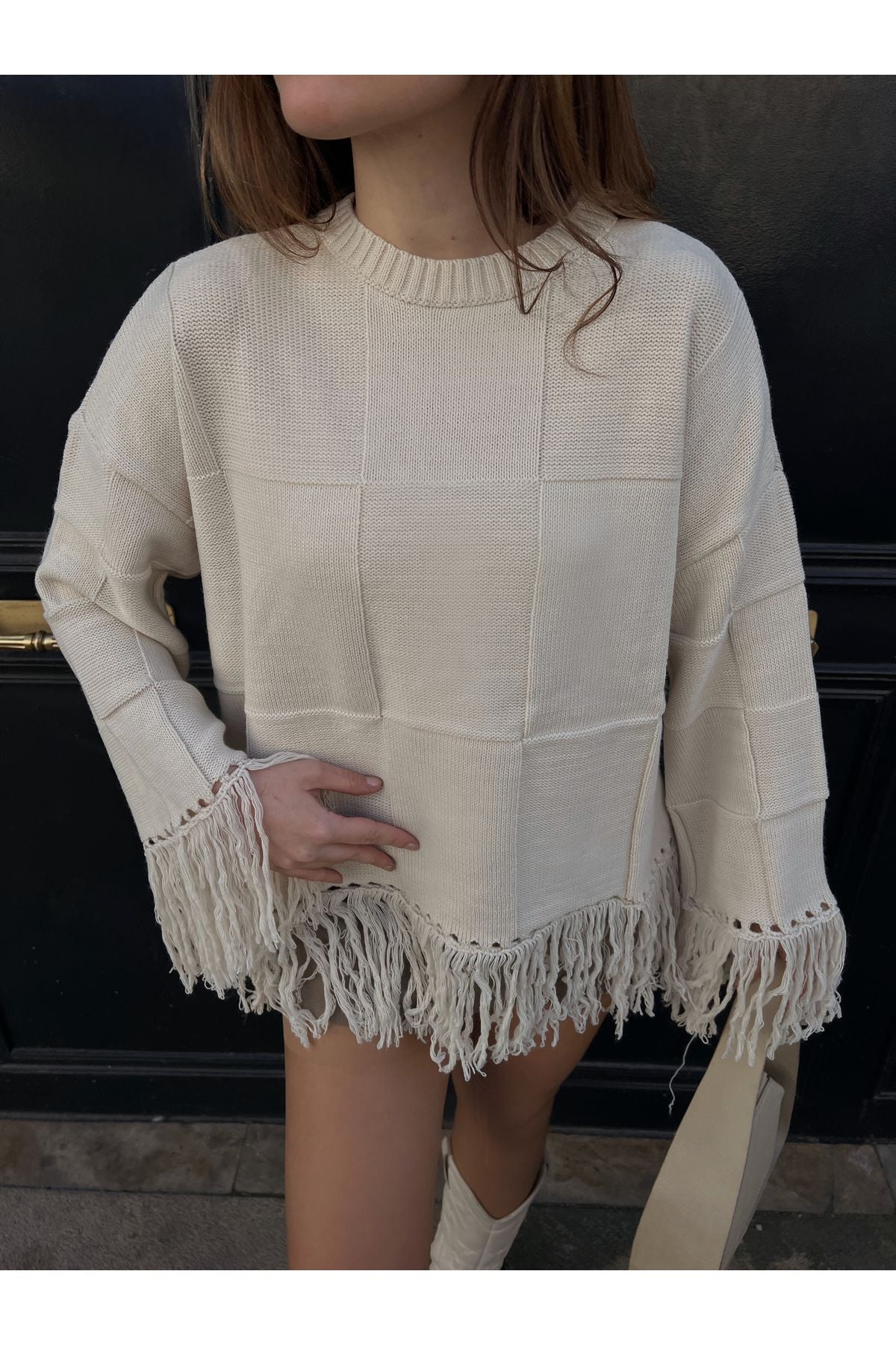 Female tassel knitwear sweater