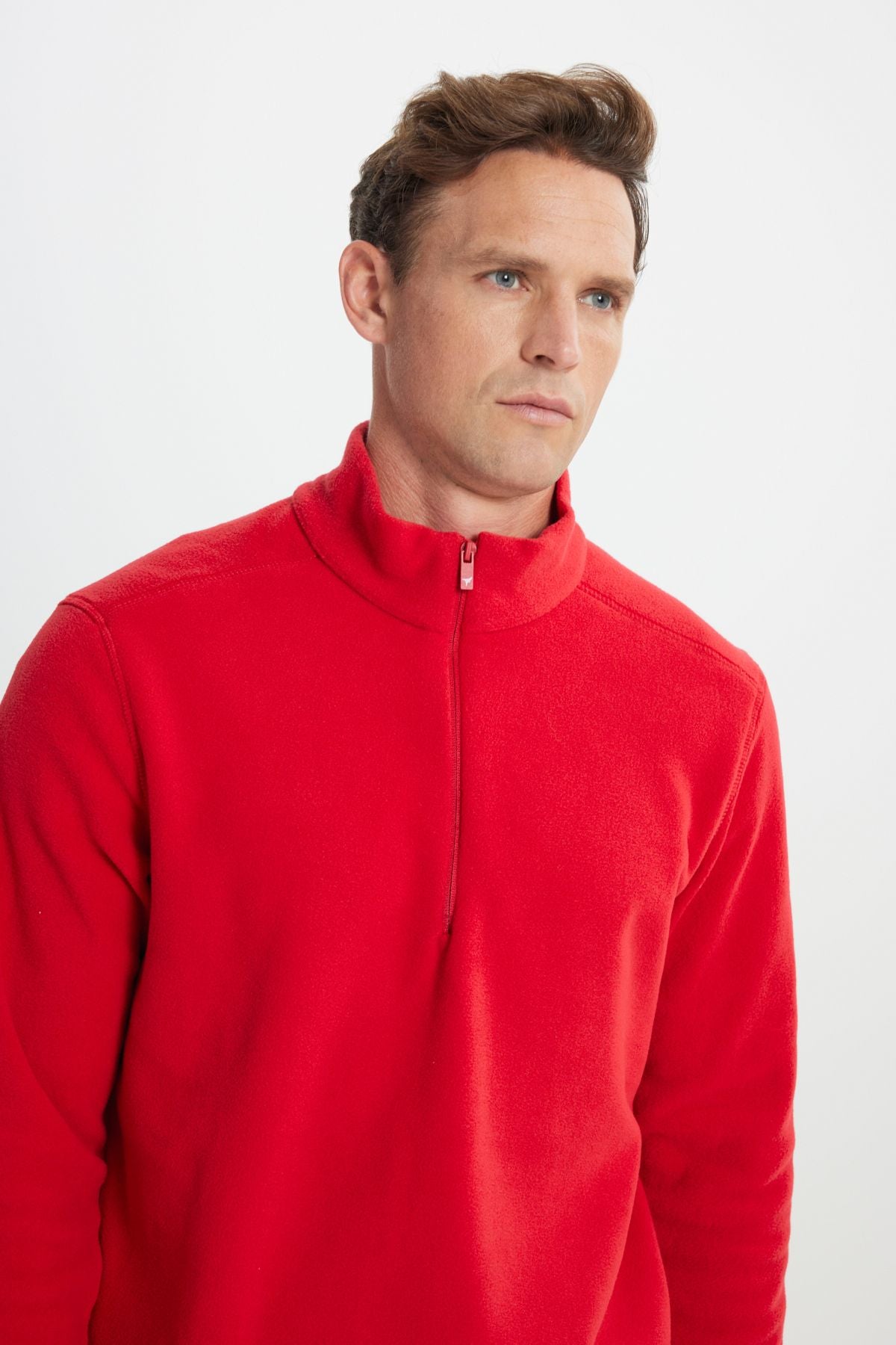 Men's Red Anti-Pilling Flash Standard Fit Pllage Solder Cold-proof Polar Sweatshirt