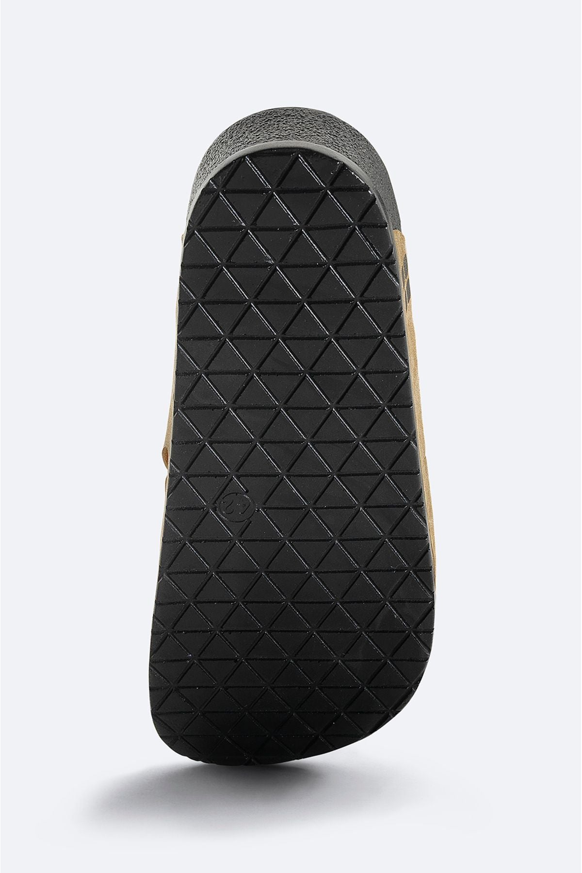 Men's mink cross -band leather -looking flexible floor slippers A41y8300