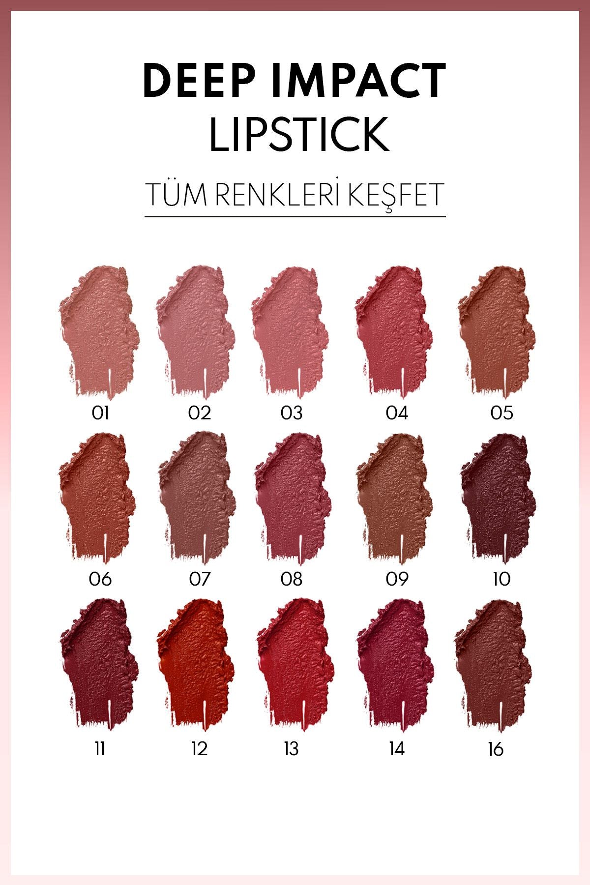 Deep Impact Lipstick Creamy texture semi -bright lipstick 06 cinnamon - brown