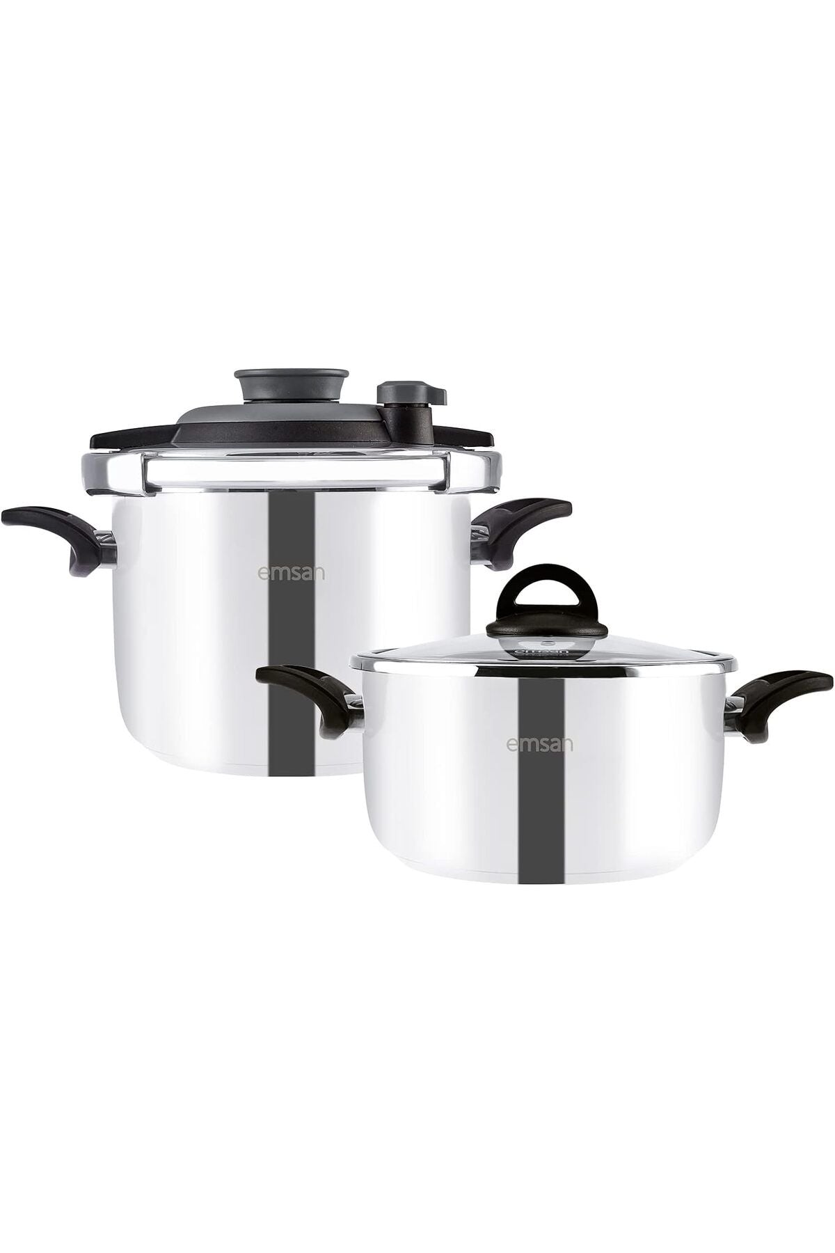 Vera pressure cooker set 4 6 liters black