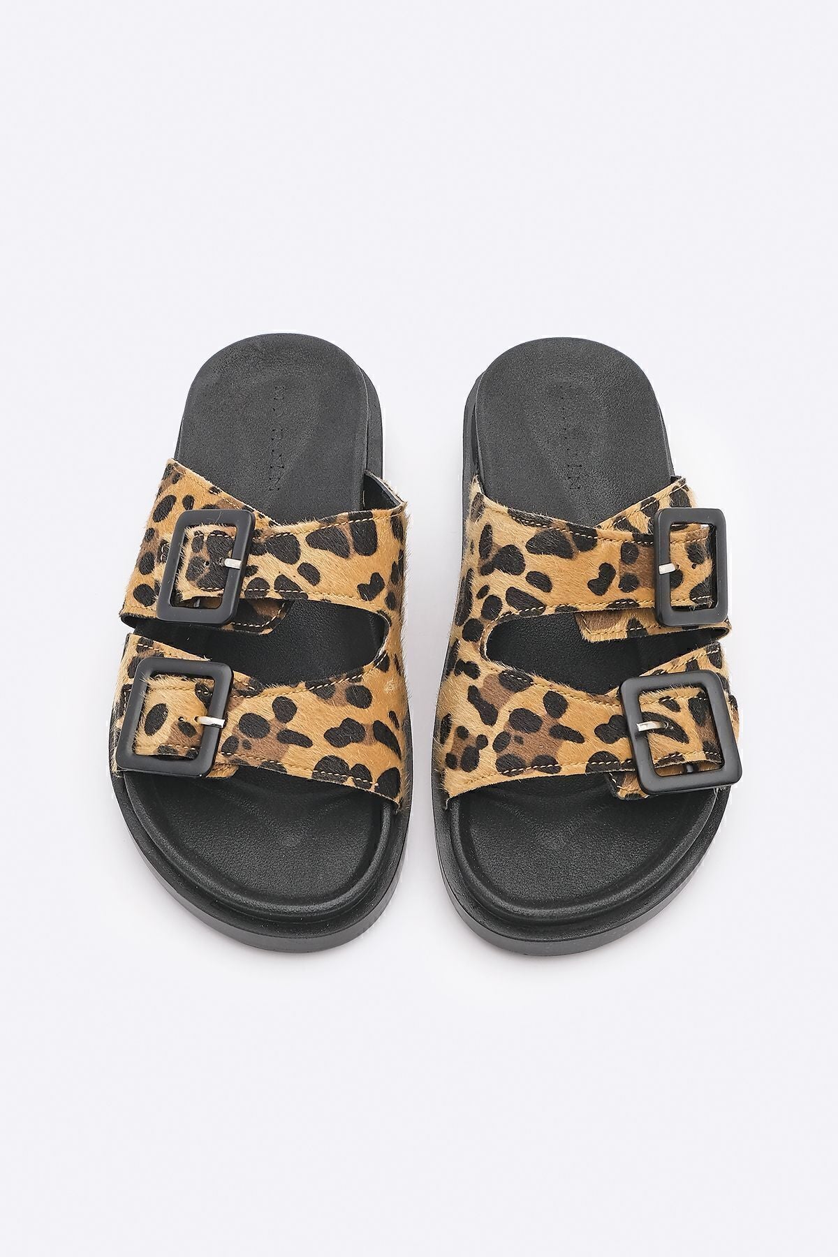 WOMEN DOUBLE BLUK LEOPAR PATTERN DAILY Slipper Bervas Leopard