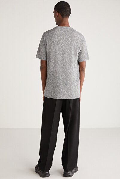 Abbott Men's Comfort Fit Special Textured Gray T-shirt