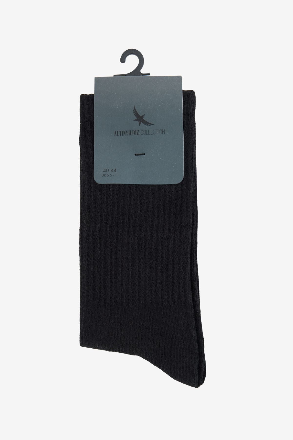 Men's black patterned sports socks