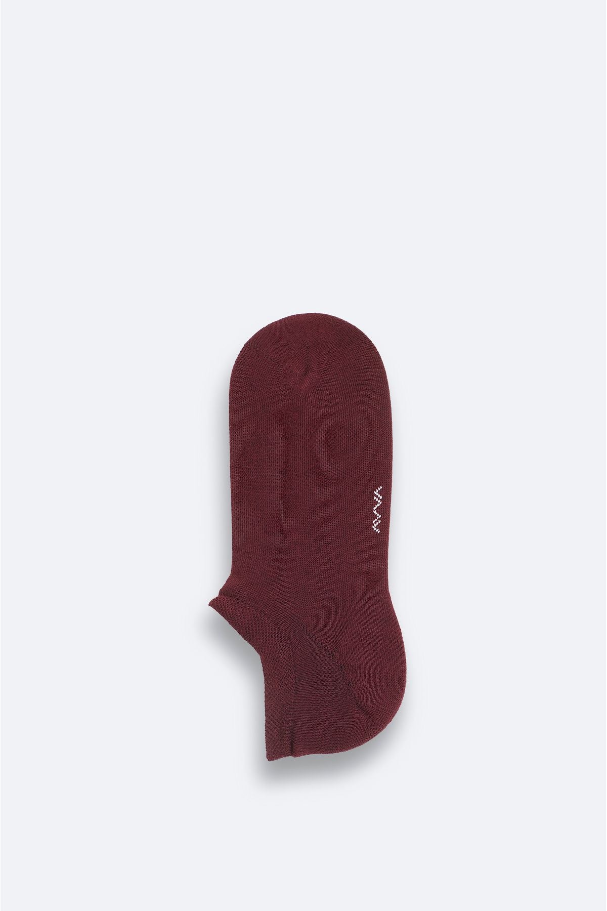Men's burgundy cotton sneaker socks B008553