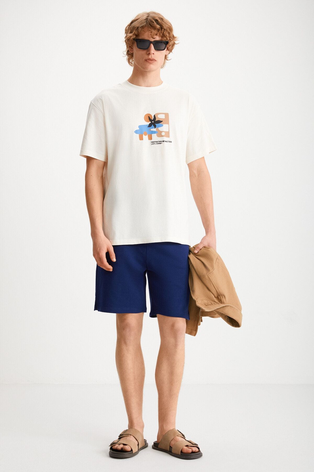 Uncertain Men's Comfort Fit Navy blue shorts & Bermuda