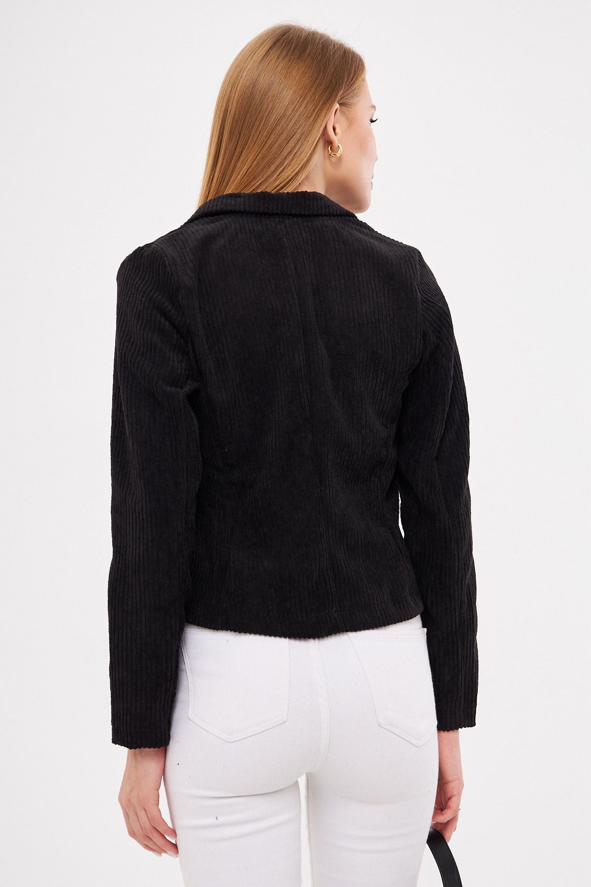 WOMEN BLACK CREMAZE YOZA VADIET CROP JACKET ARM-24K001059