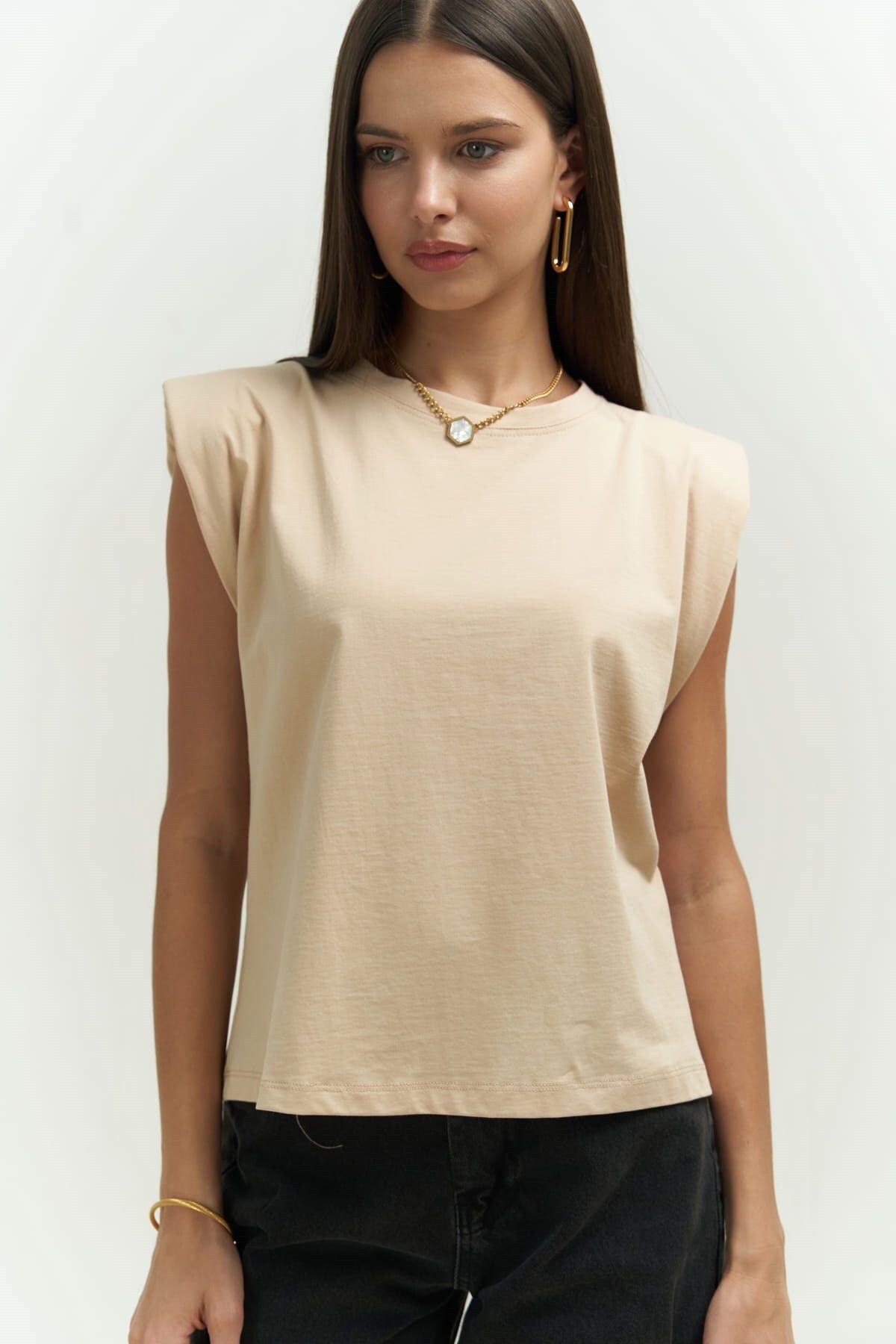 Armanda Vatkalı Vizon T-shirt