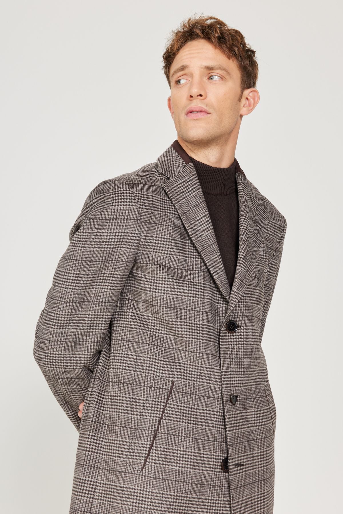 Altınyıldız Classics Coffee Men's Coat 4a0524100007