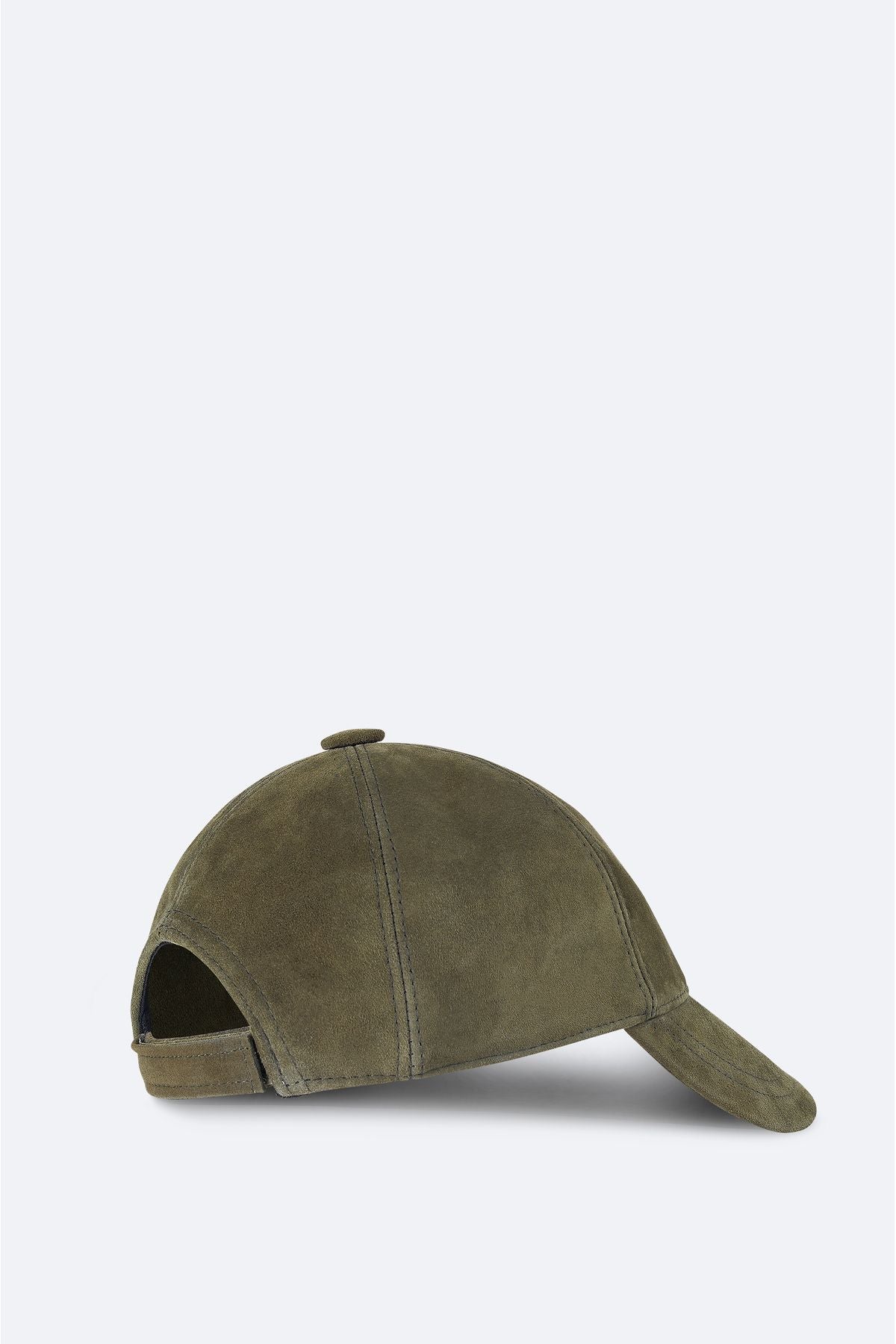 Male Khaki 100 %Süet Leather Sport Hat A42y9286