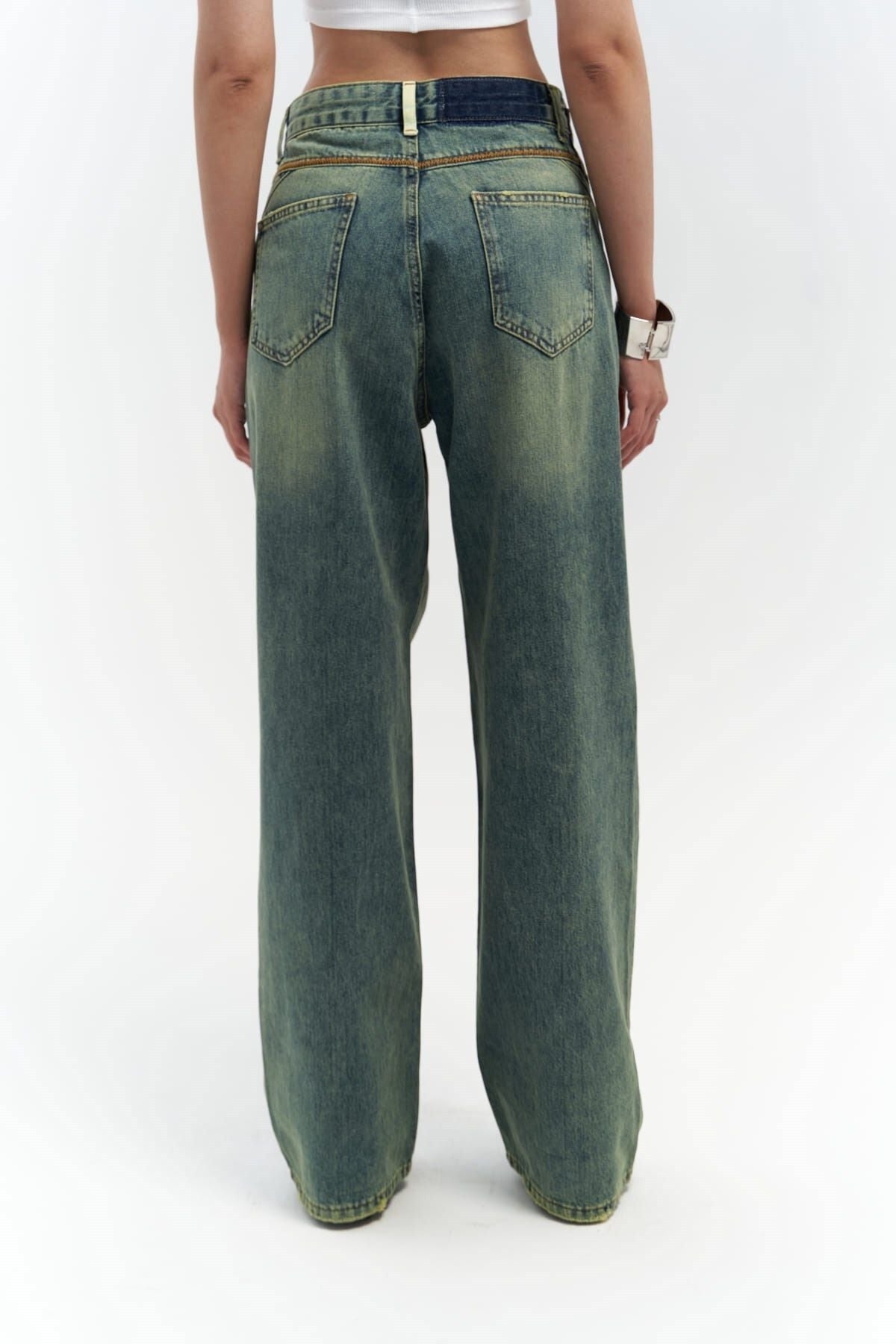 Blair Washed Green Jean Pants