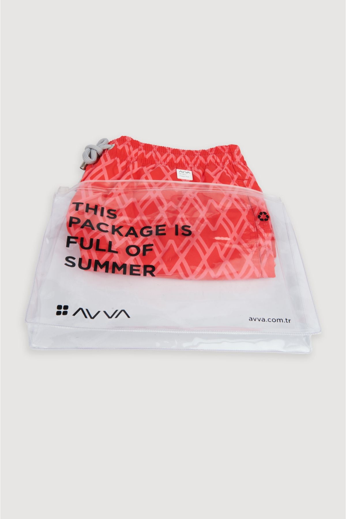 Red fast -drying Geometric Printed Standard Special Boxed Comfort Fit Mayo Sea Short