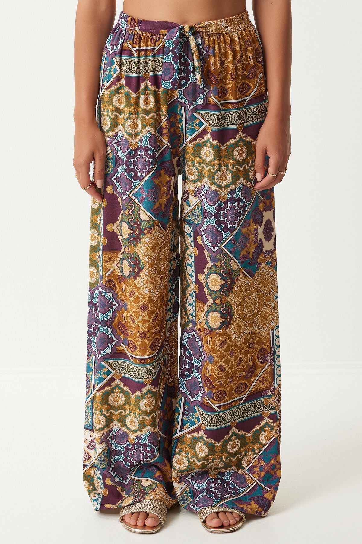 WOMEN'S DRUVER DROPPED VISCONE PALAZZO Pants EN00606