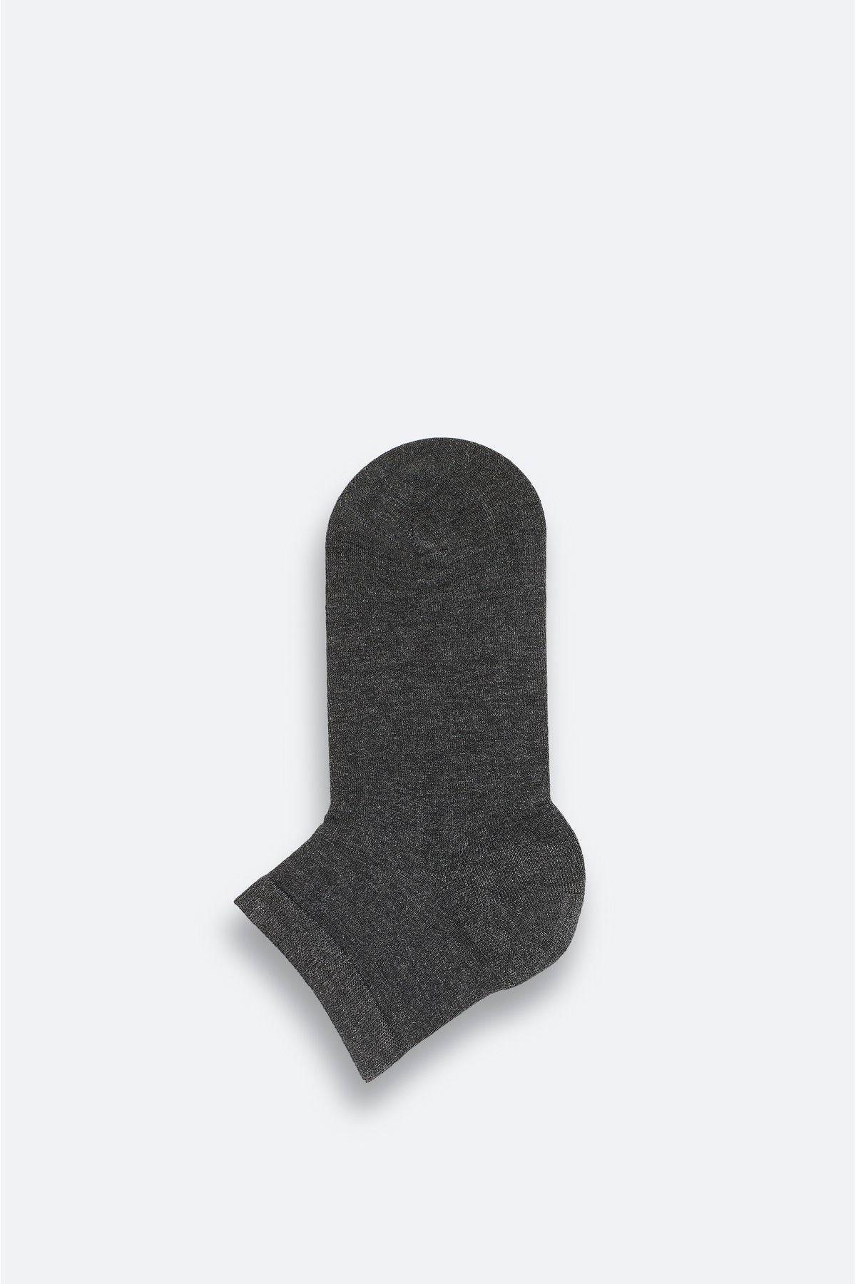 Men's anthracite cotton booty socks B008556