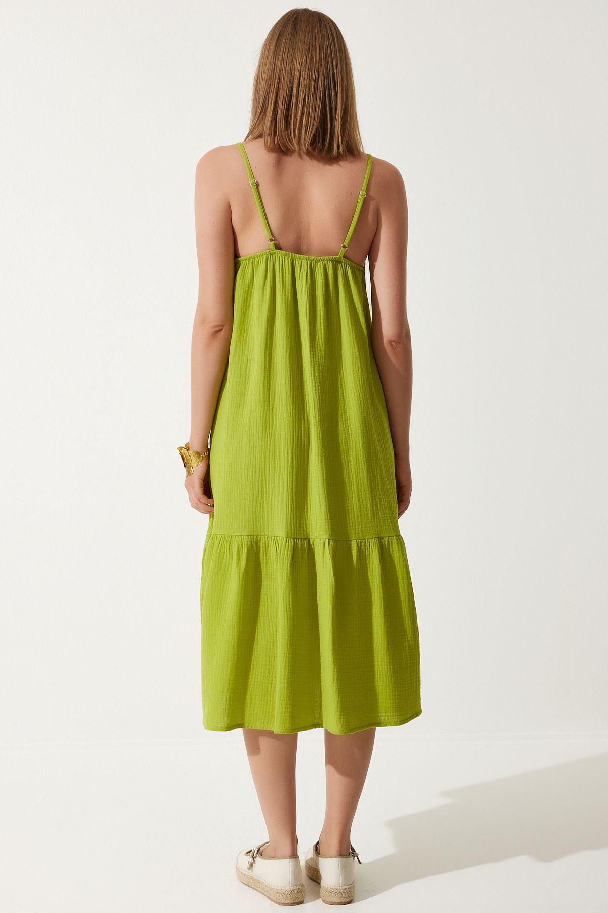 Female Peanut Green Summer with Plenty of Müslin Dress BP00163