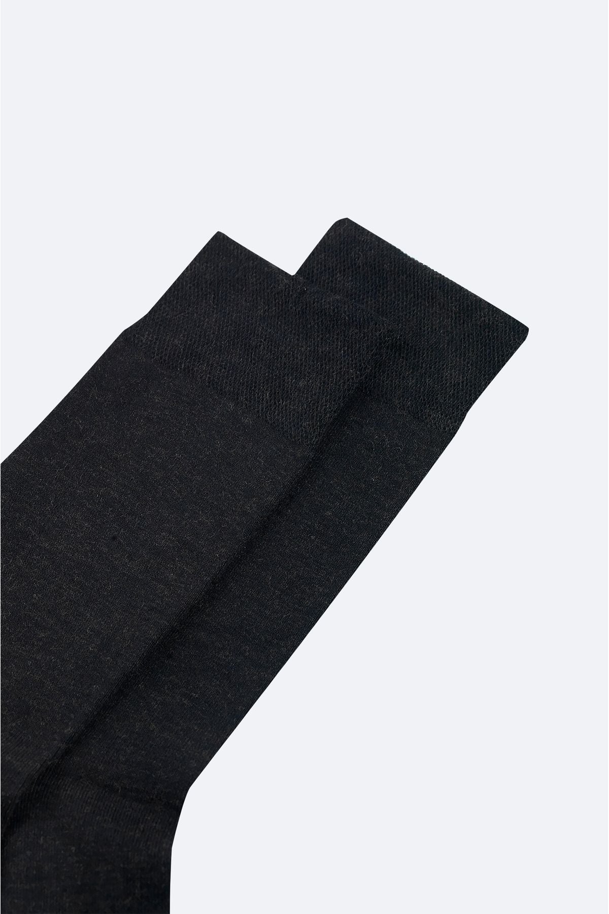 Men's black cashmere socket socks B008502