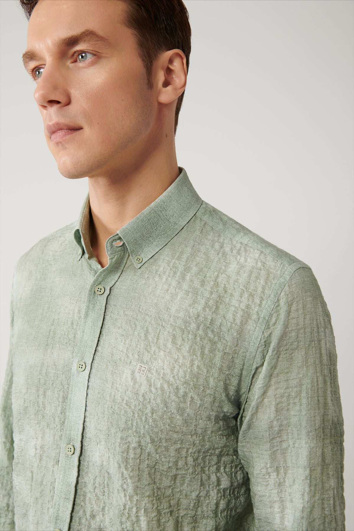 Men's Green British British Cotton Waithful Shirt A41y2157