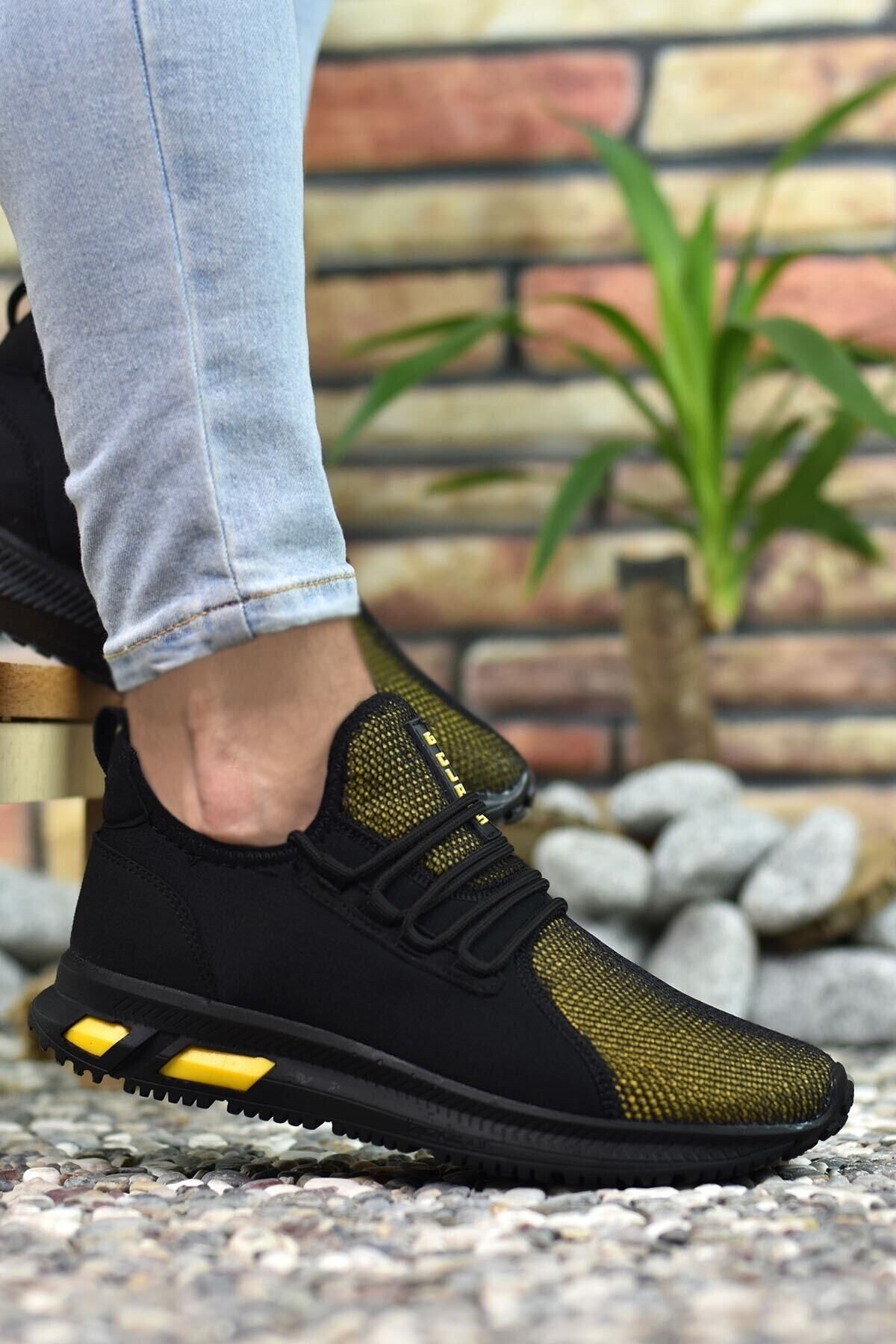 Black Yellow Men Sneaker 0012Marco