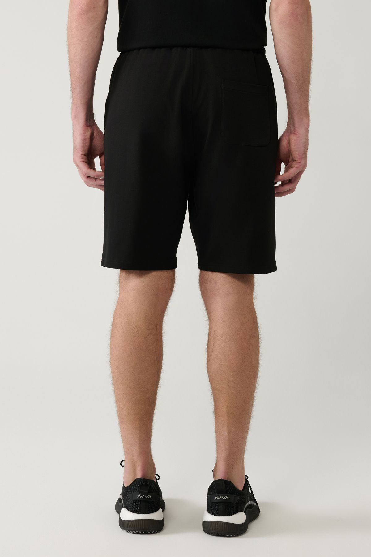 Men's black side knitted cotton cotton 2 IP daily shorts E003602
