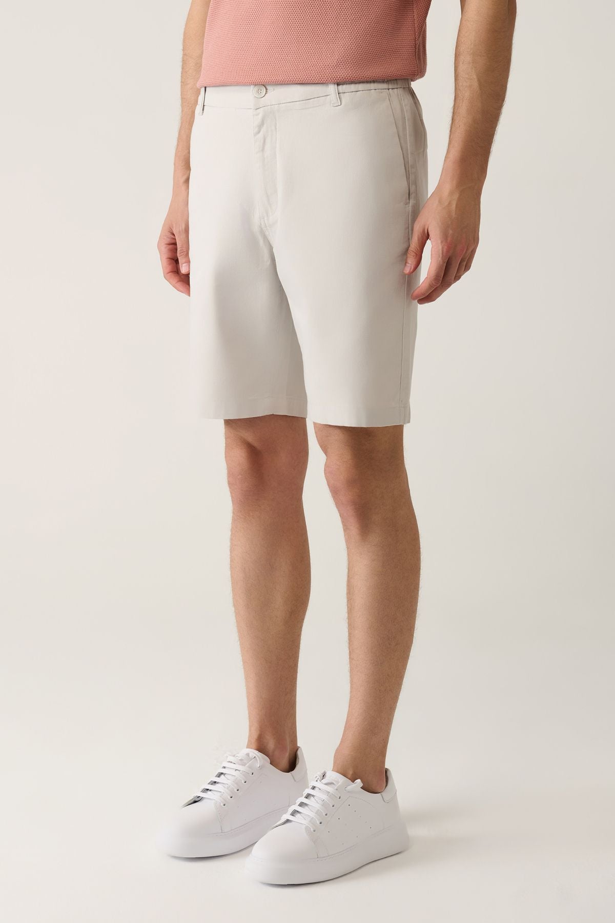 Men's Light Gray Waist with Soft Tushed Aspendos Short A41y3735