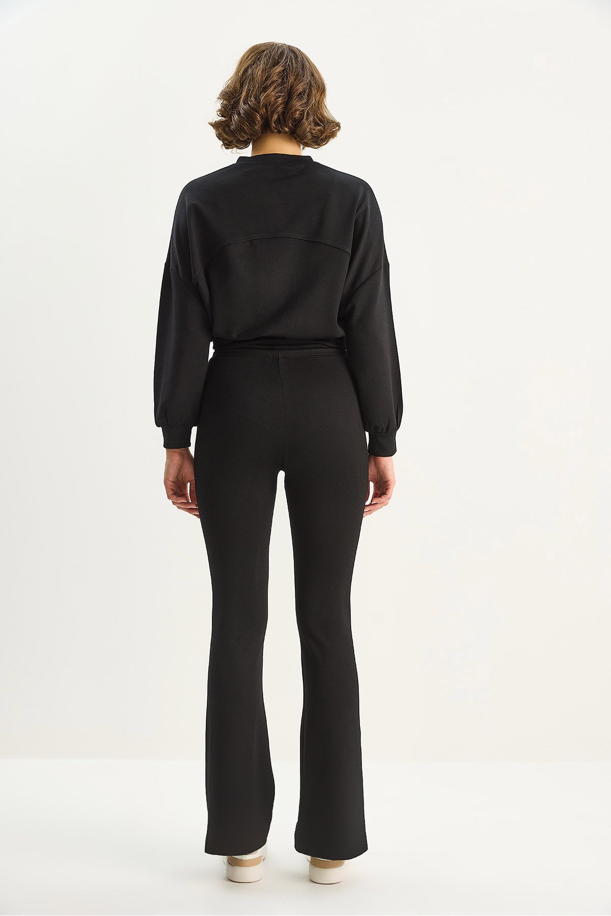 Women's Bat Sleeve Crop Cardigan Spanish Trousers Modal Bottom-Top Set 4059 60283731