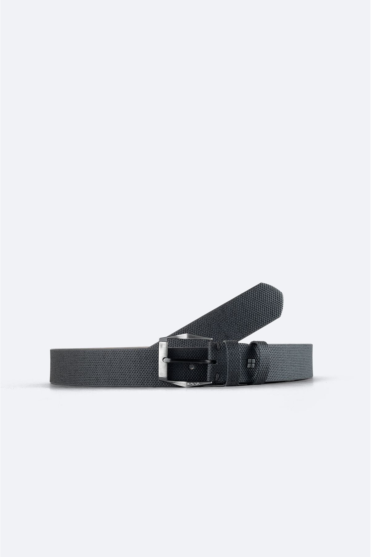 Men's anthracite textured belt A41y9305