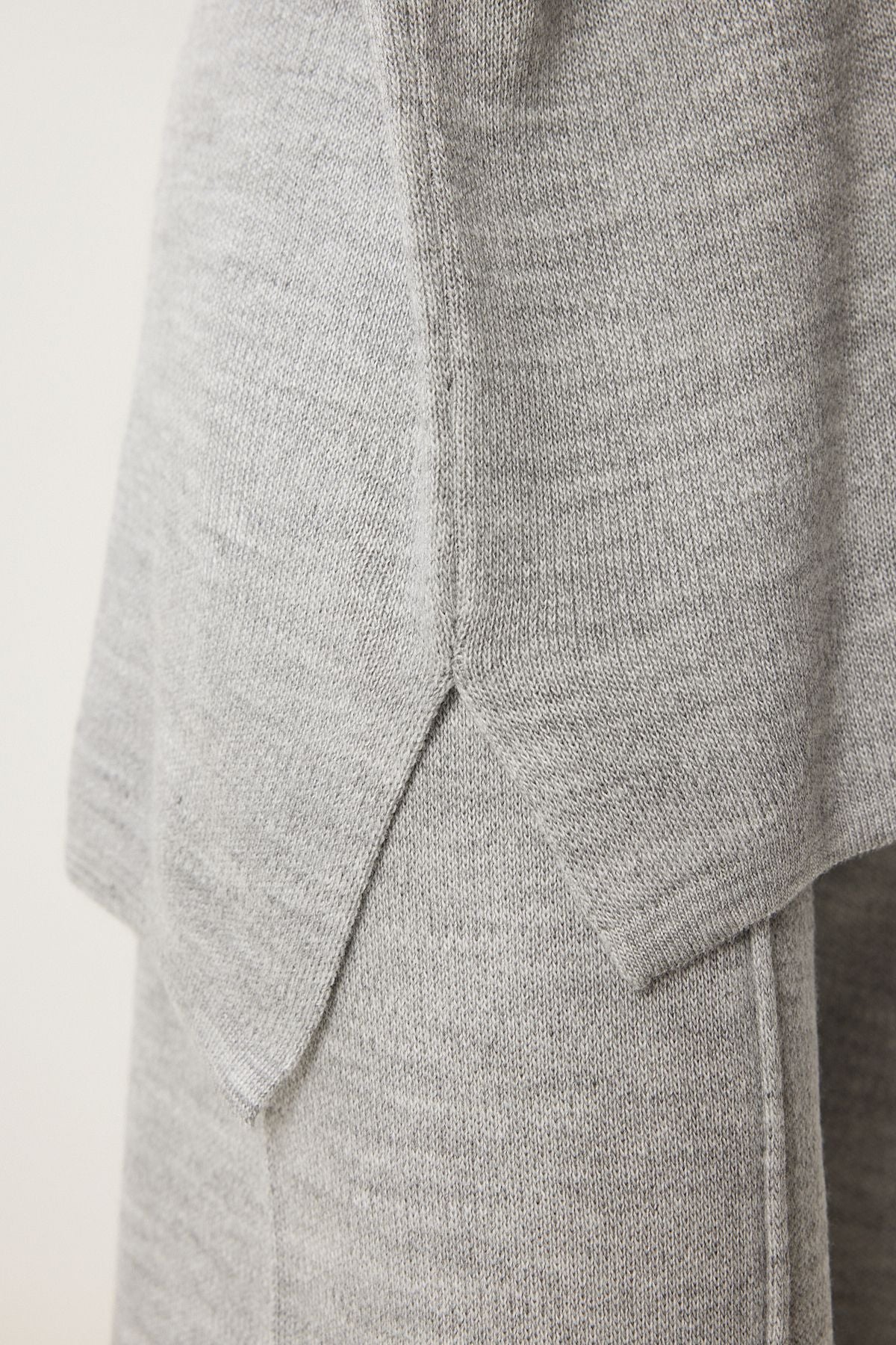 Woman Light Gray Stylish Knitwear Cossack Pants Set Mu00012