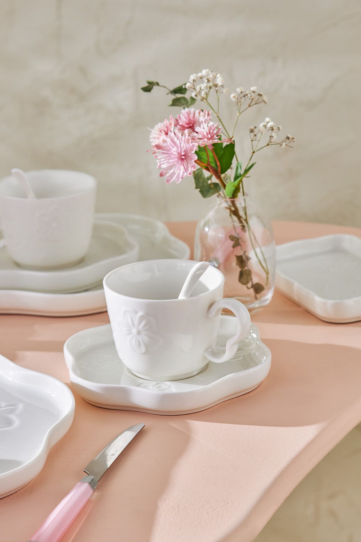 Florist 30 Piece Porcelain Breakfast Service for 6 people