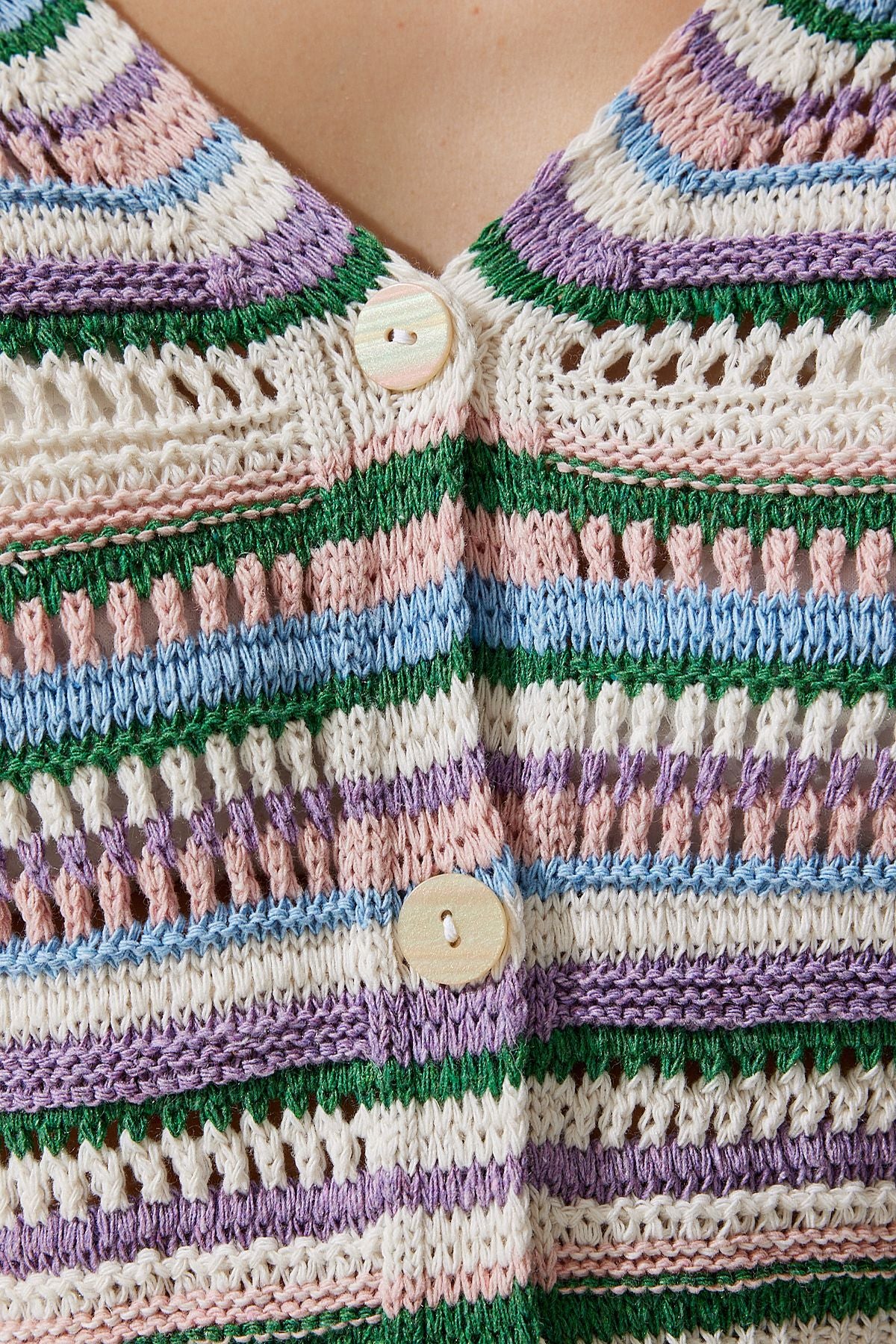 Women's Cream Lilacate Offer Mevsiml Triko Cardigan AN00169