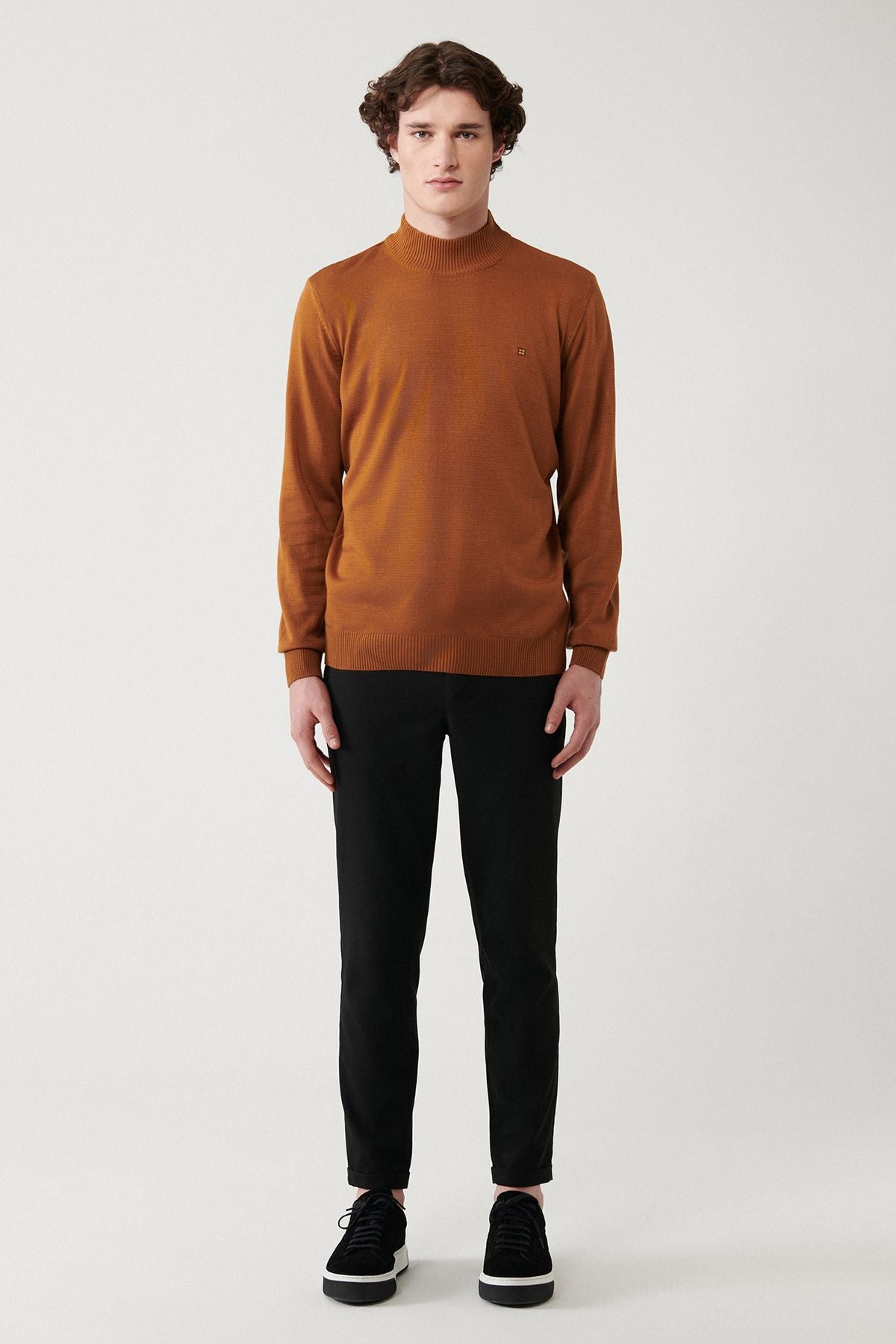 Men's Kamel Half Fisherman Collar Follow -up knitwear sweater E005001