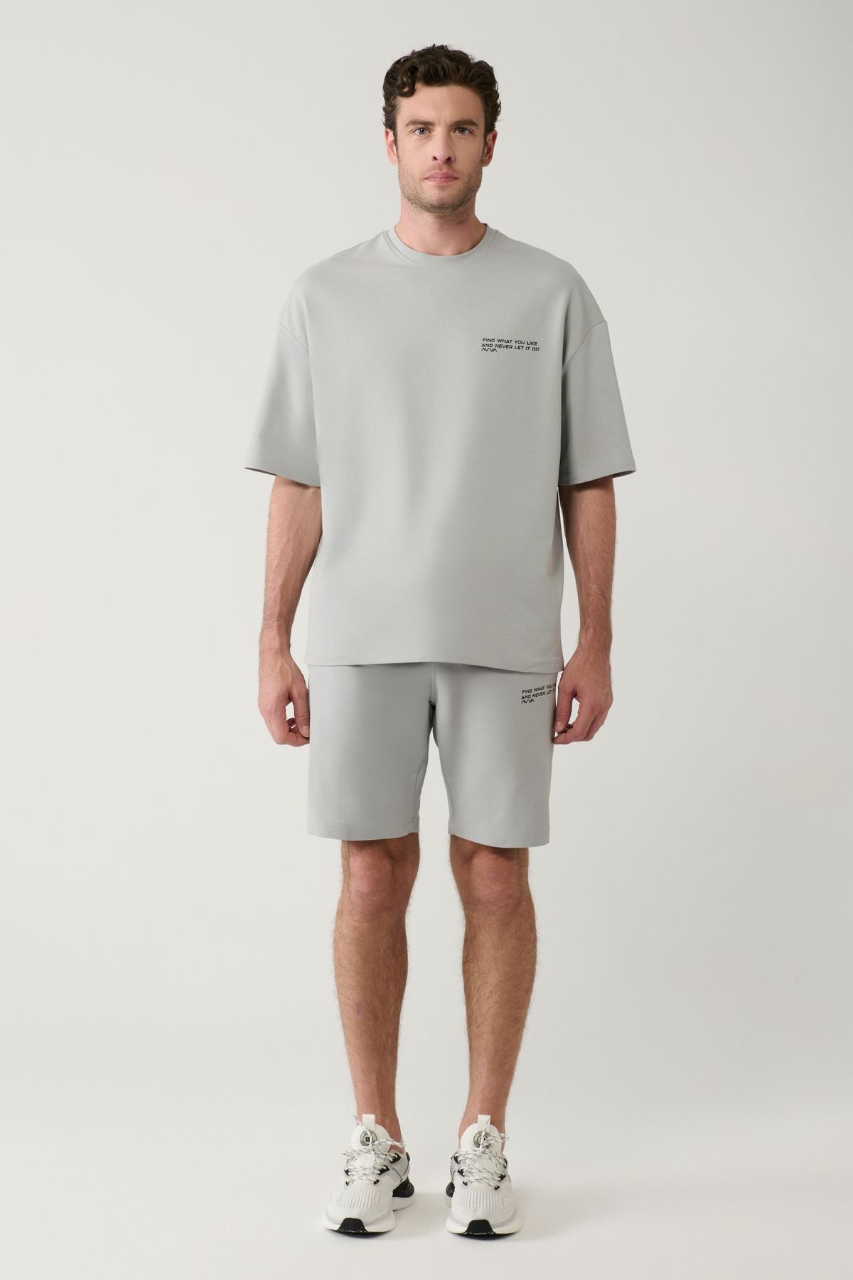 Men's Gray 2 IP 2 Piece Short Set E001600