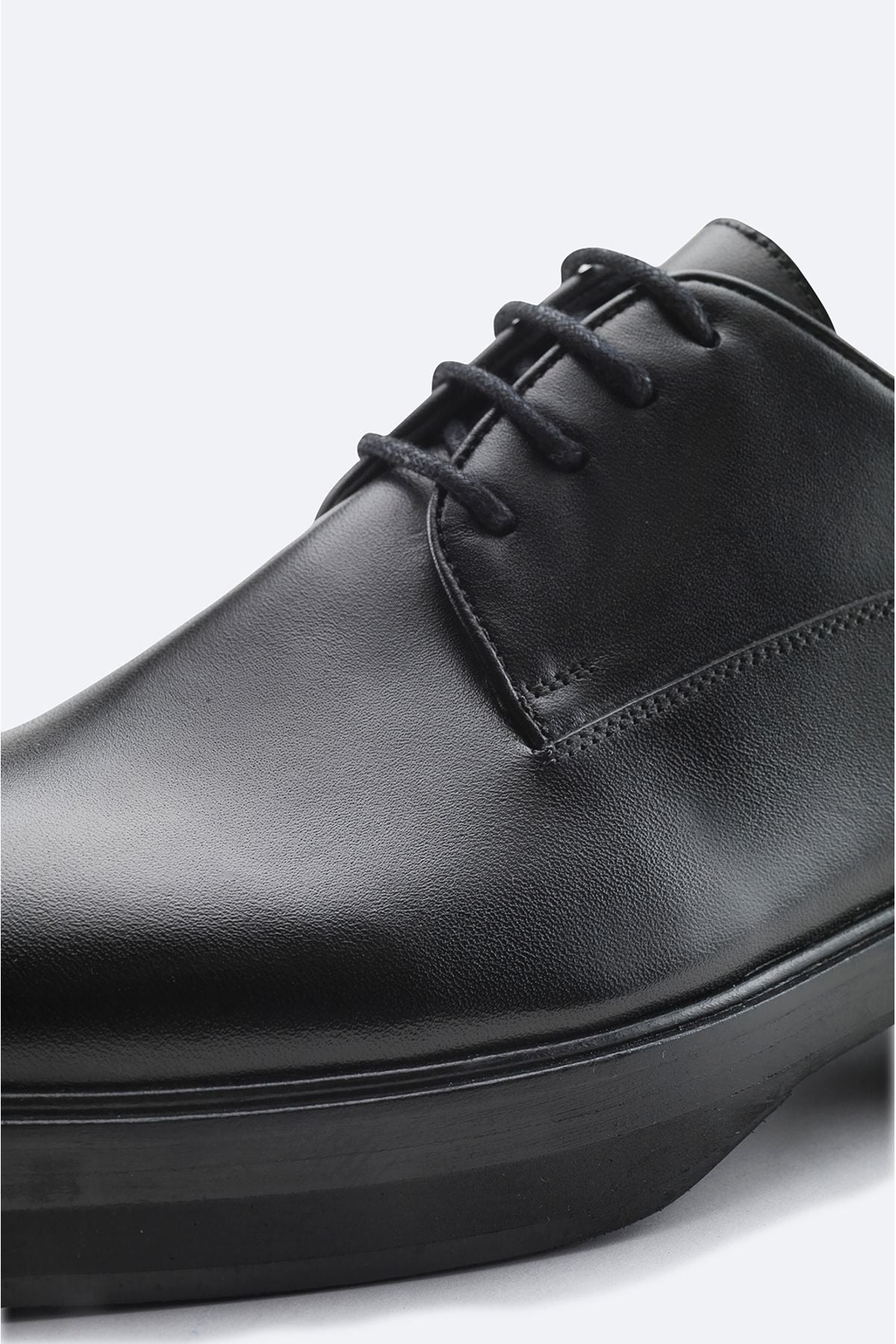 Men's Black 100 %Leather Lacked Leather Classic Shoes A32Y8027