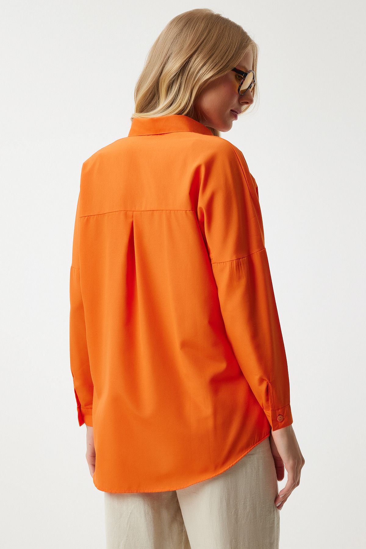 Woman Oranj Oversize Long Basic Shirt DD00842