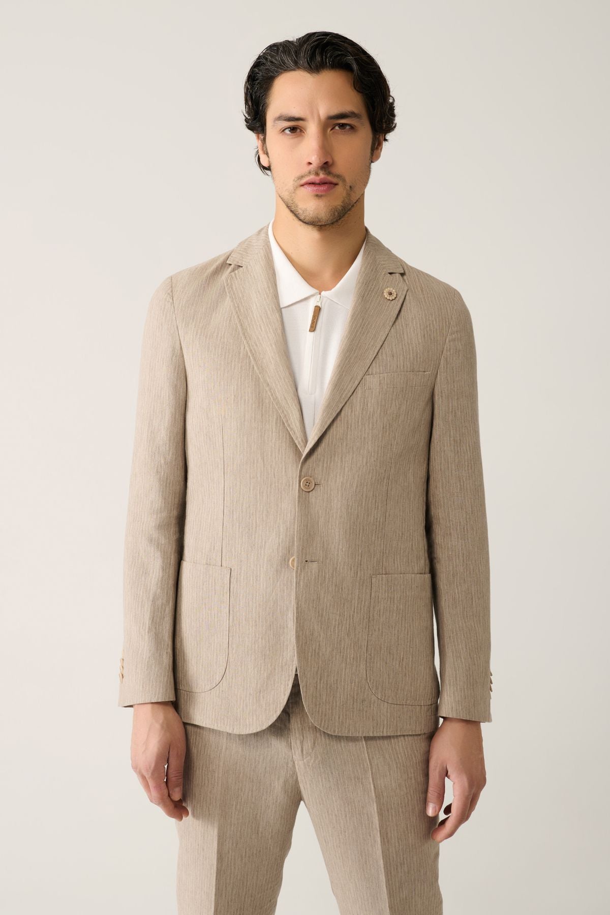 Men's Mink Linen Touch Suit Jacket A41y406060
