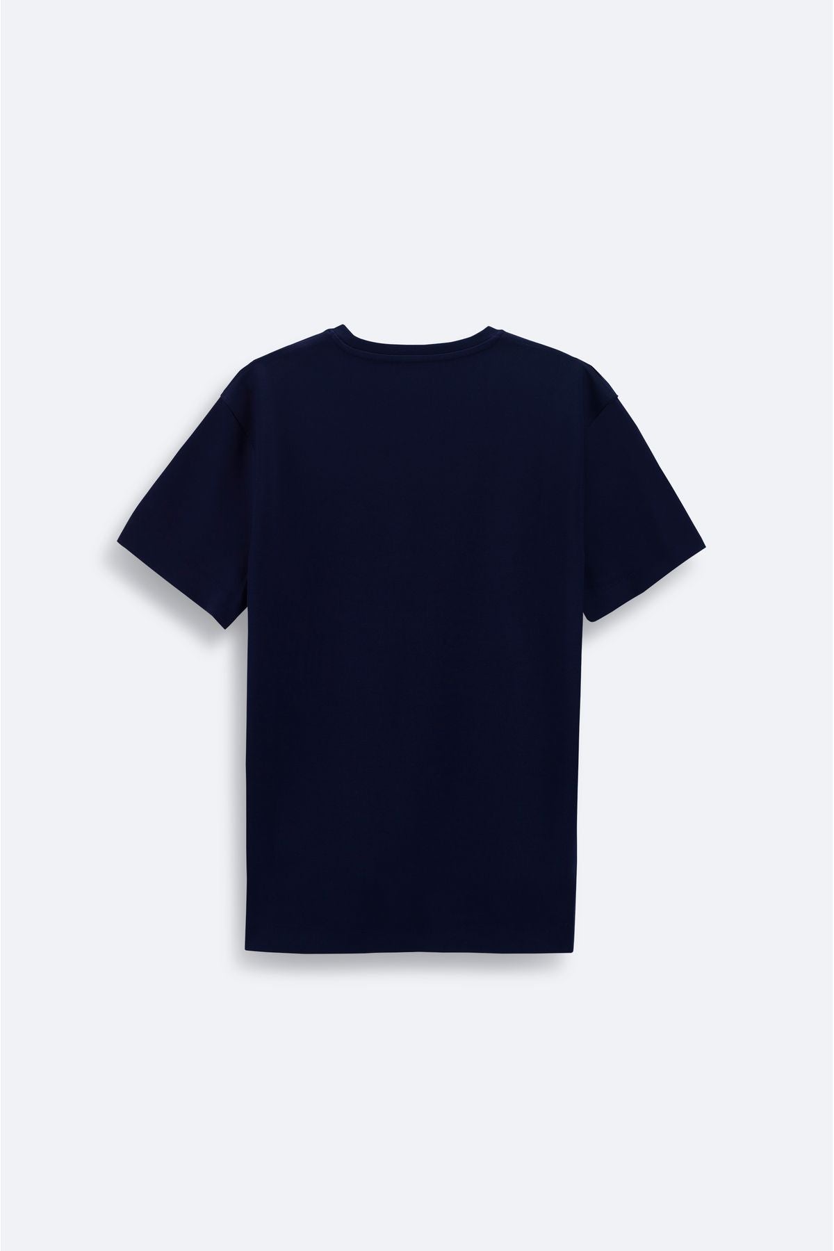 Men's Navy Soft Touch Bicycle Collar Printed T-shirt A41y133333