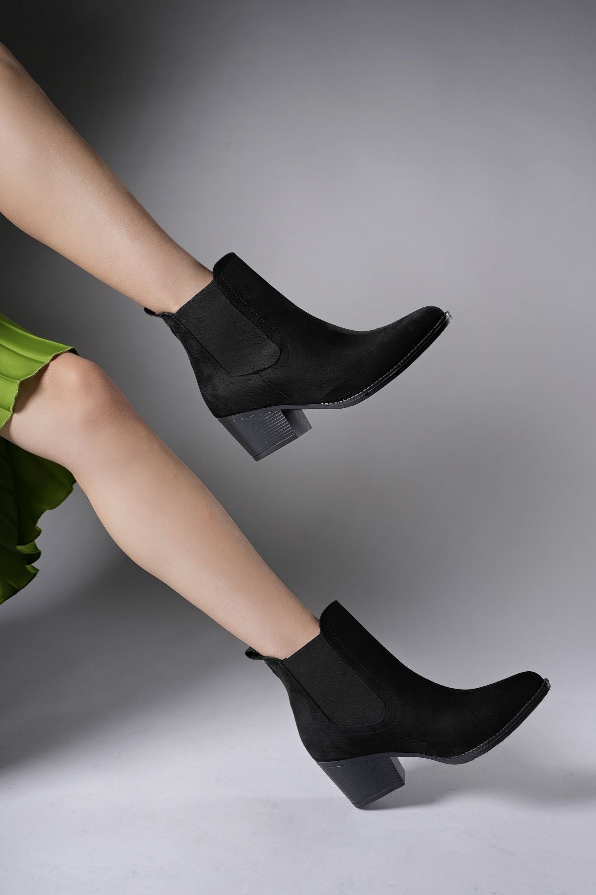 GLELLEA WOMEN BOT 00125006 Black Suede