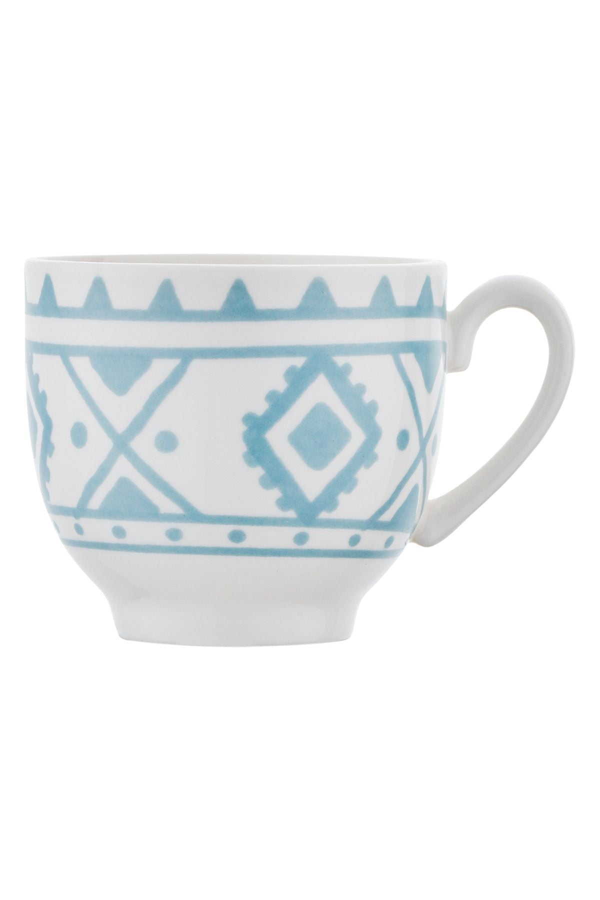 Ethnic Azur New Bone 2 Person Coffee Cup Set 90 ml Blue