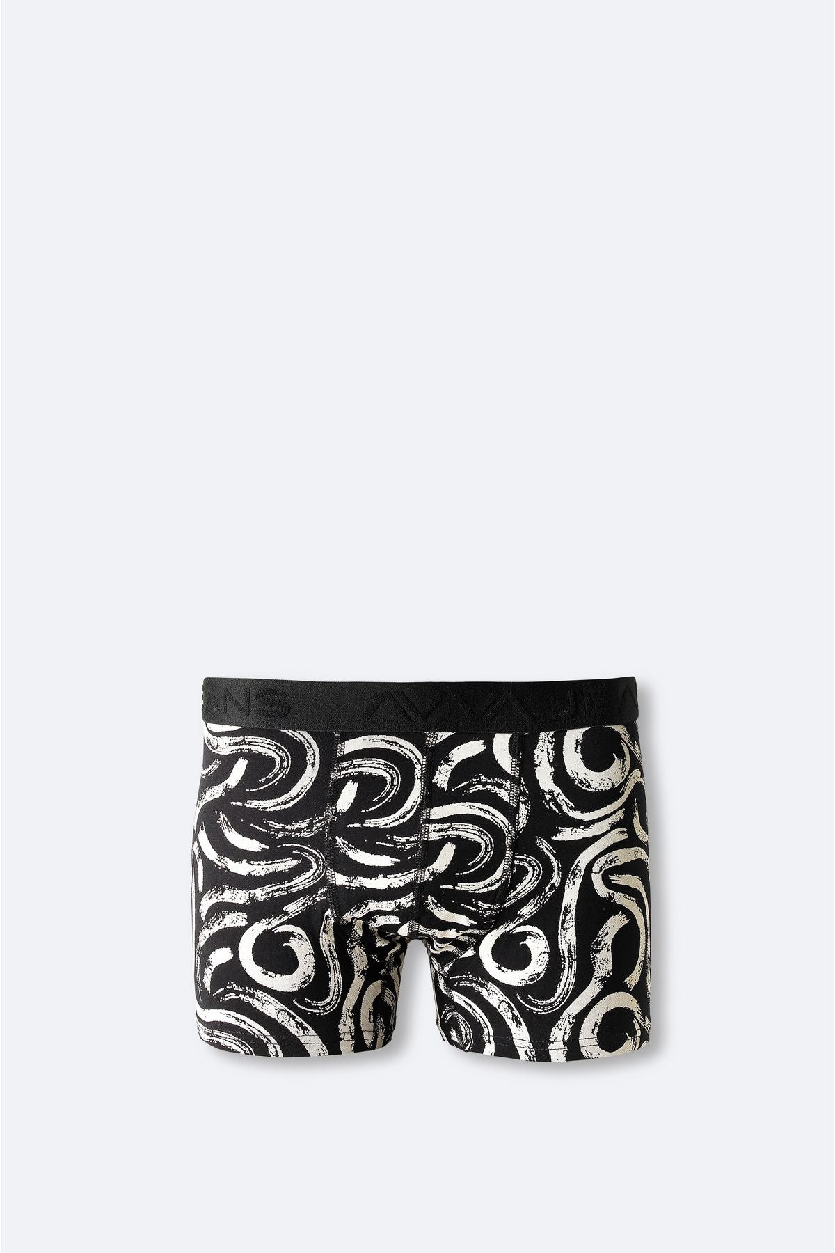 Men's Black Patterned Flexible Fabric Cotton Boxer A41y9512