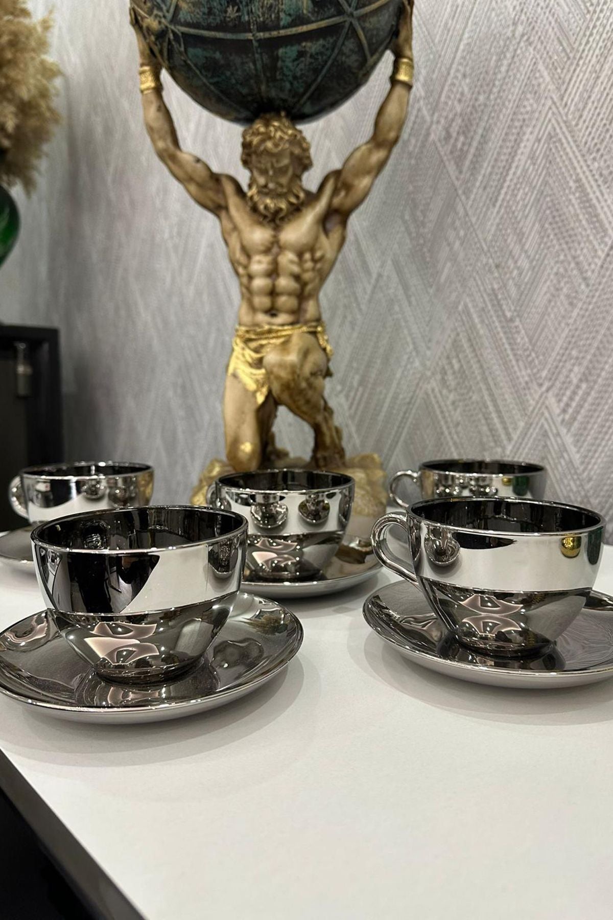 Basic Titanic Platinum 12 Piece Cup Set for 6 people