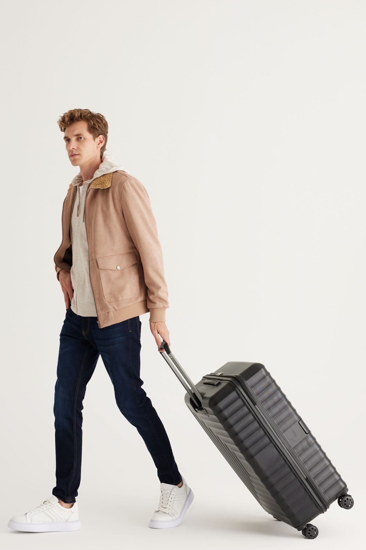 Black large size suitcase