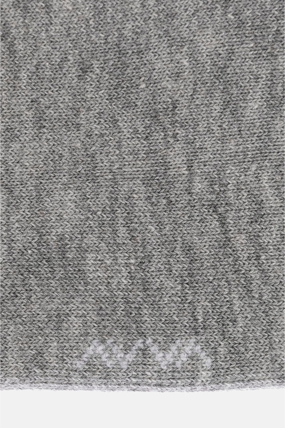 Men's gray cotton sneaker socks B008553