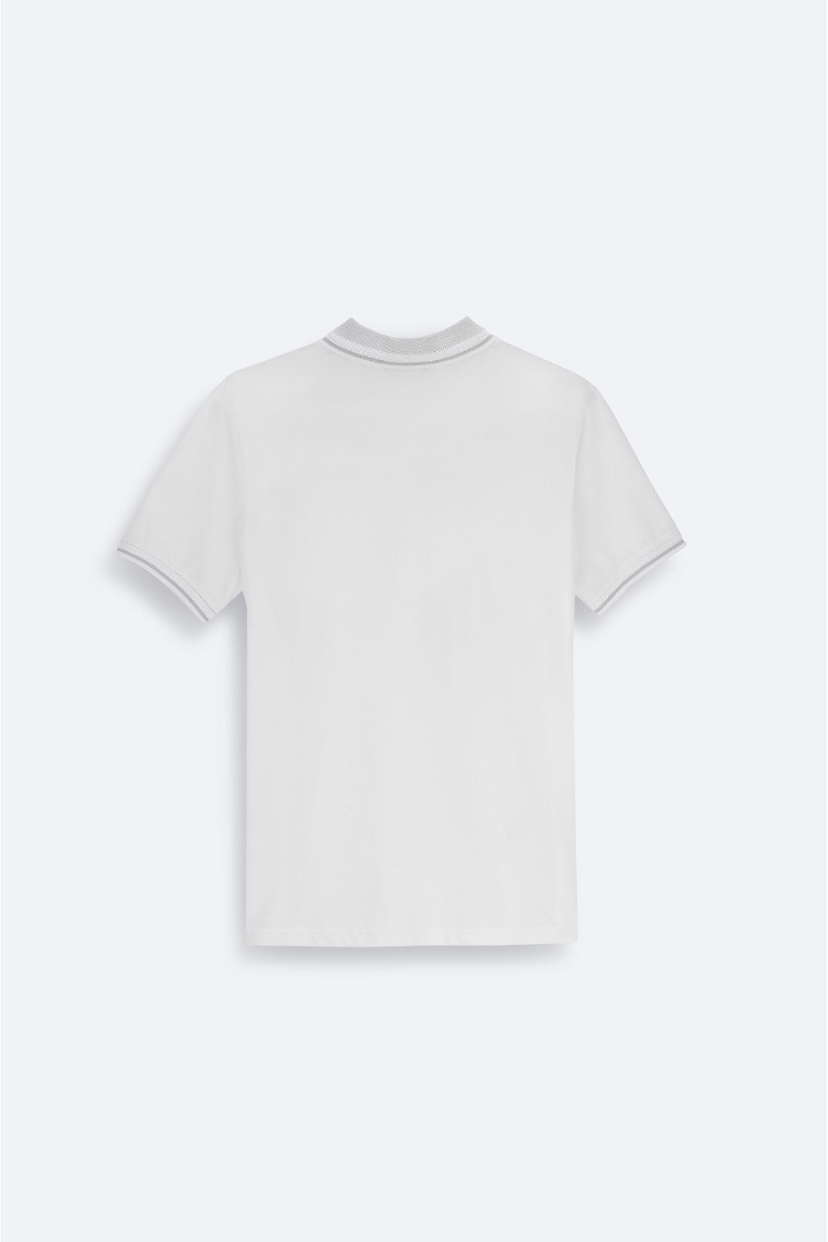 Men's white curved collar with 2 button polo collar t-shirt E001031