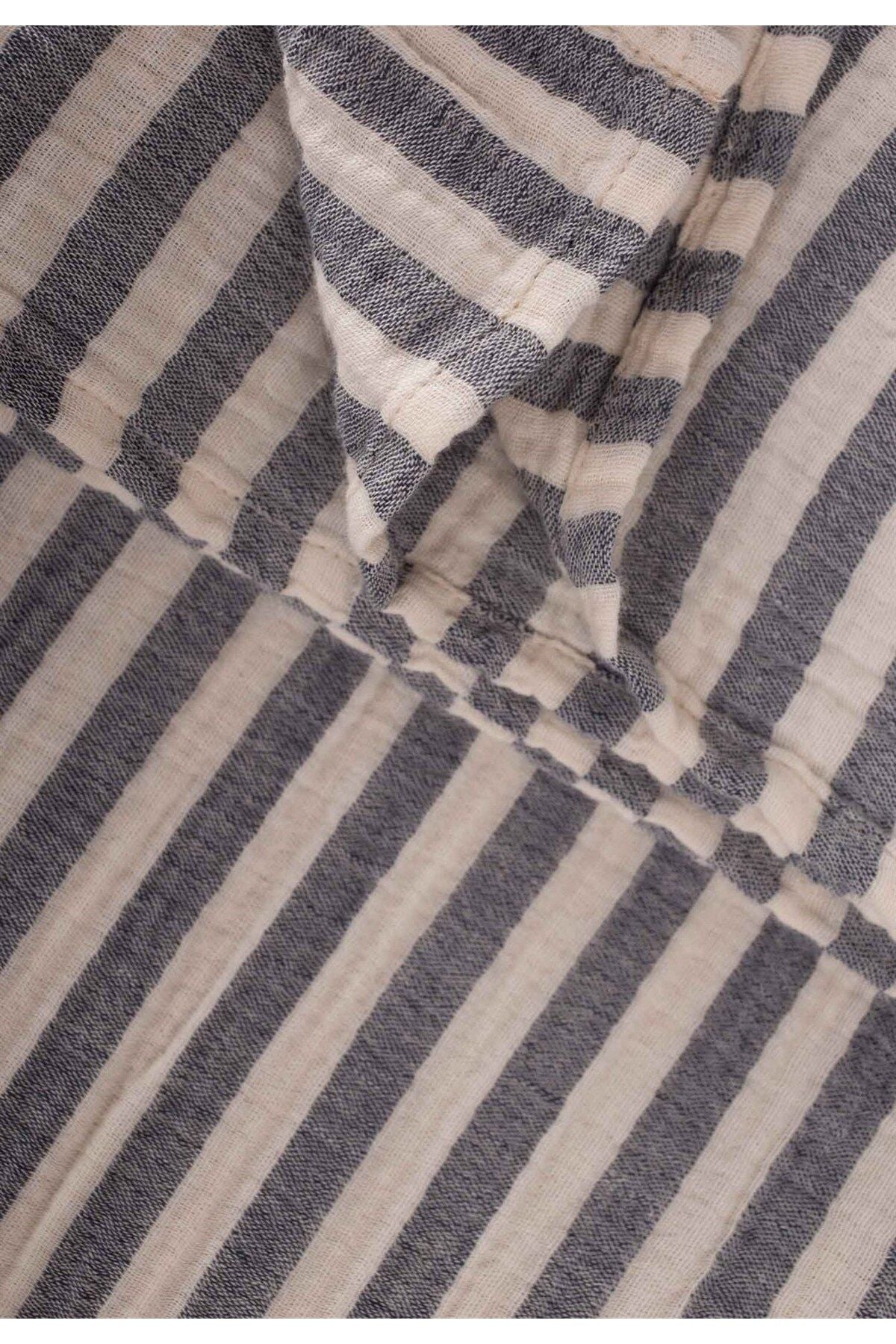 Naturel Blanket 90x100cm Smoked Thick striped