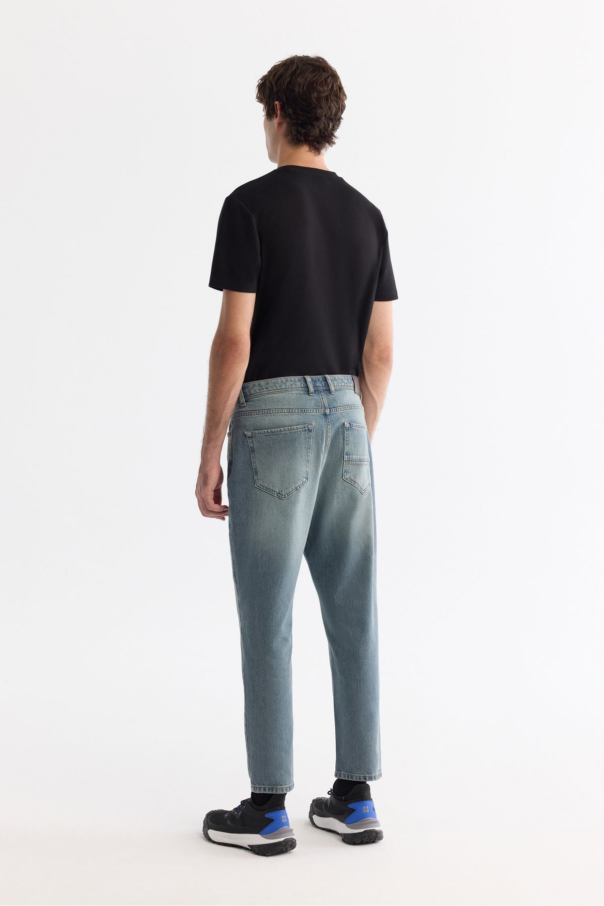 Men's Open Khaki Obedness Washing Flexible Jean Pants A42y3570